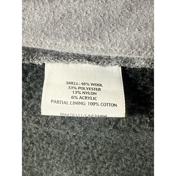 EILEEN FISHER Moto Jacket Women’s Charcoal Wool Blend Asymmetrical Zip Size M - Picture 4 of 10